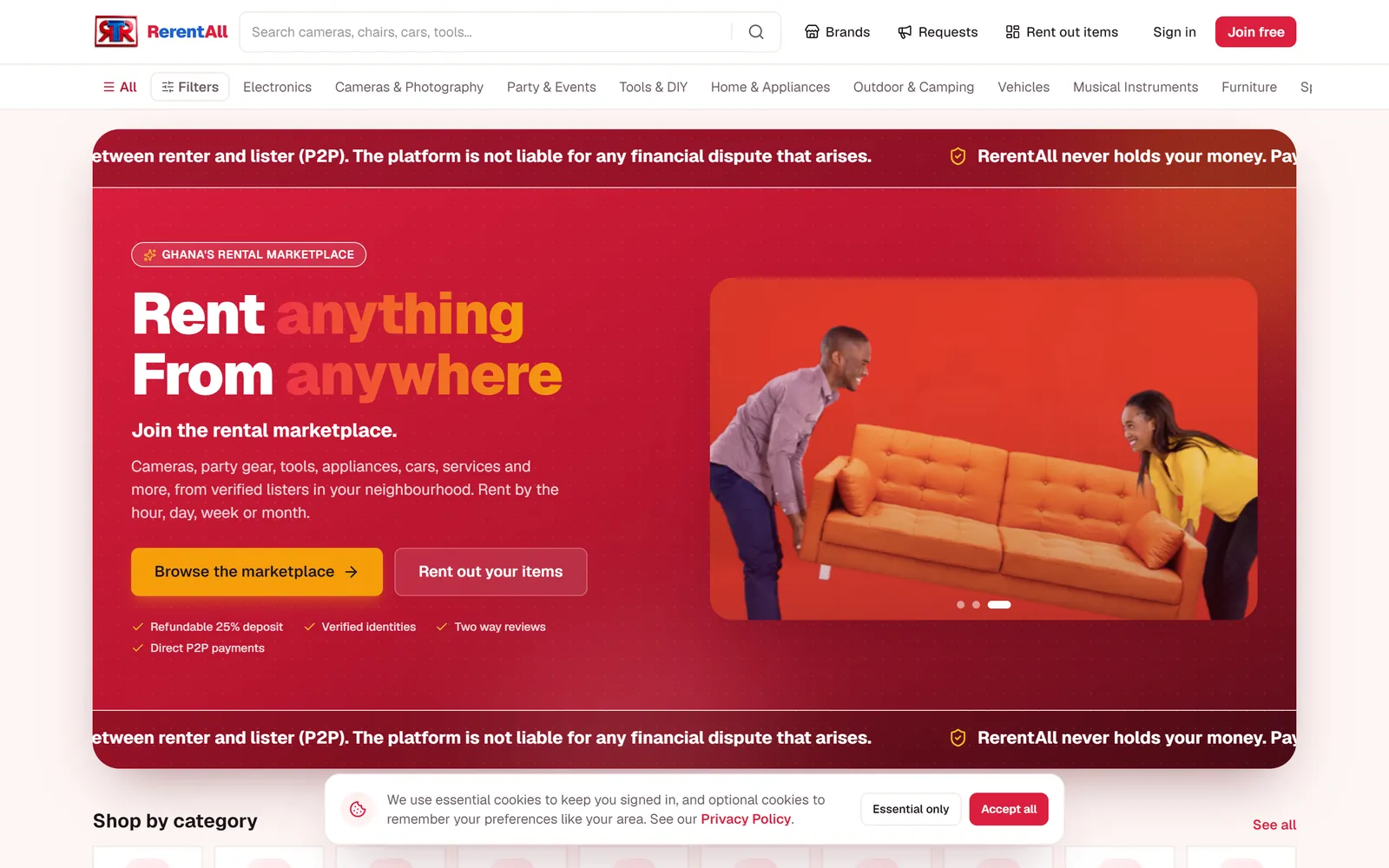 ReRentAll, the live site